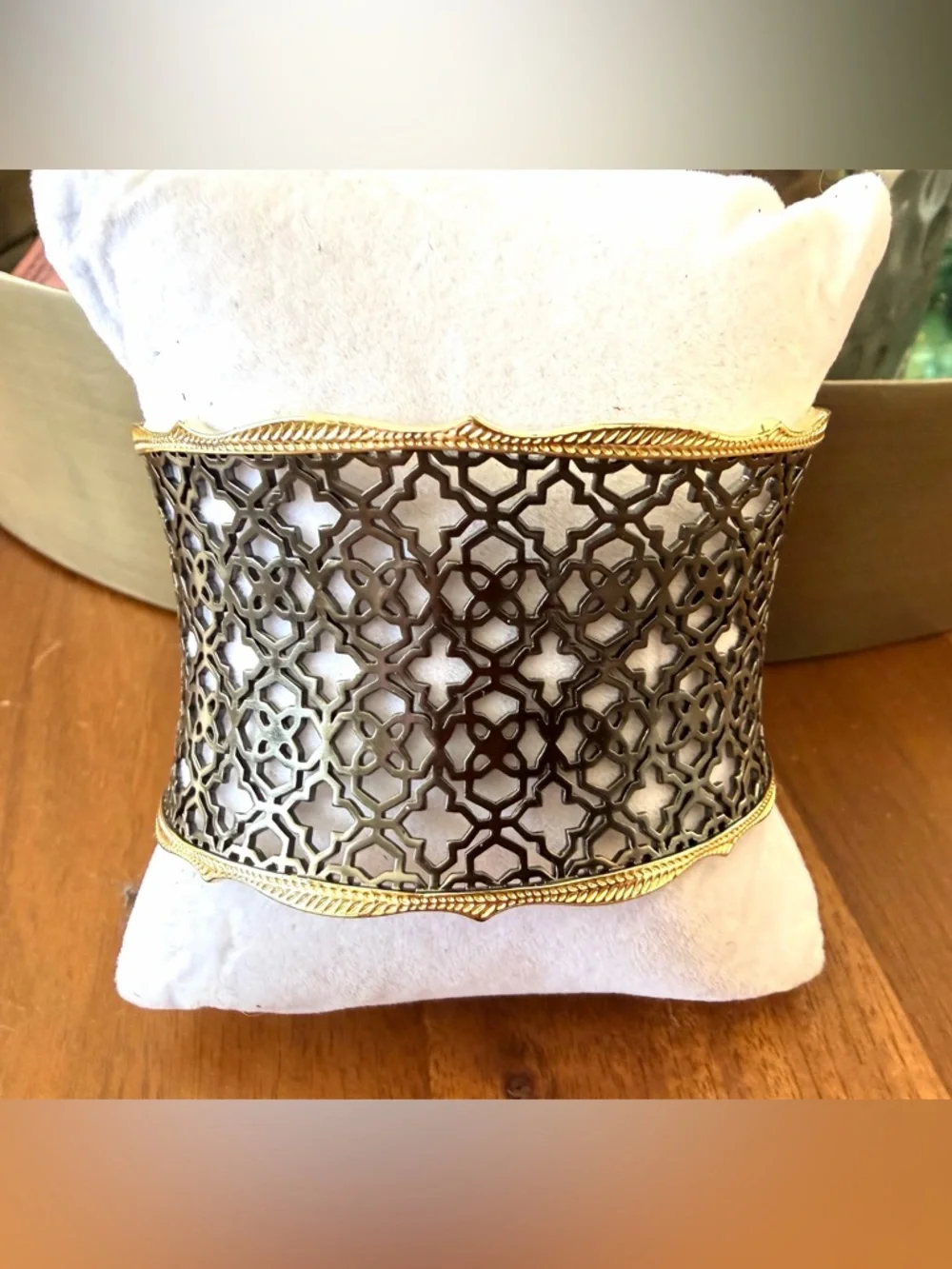 Kendra Scott Candice Gold and Bronze Filigree Cuff Bracelet